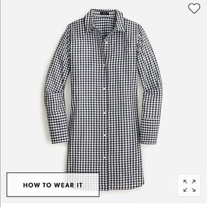 NWT J. Crew navy cotton voile beach shirt